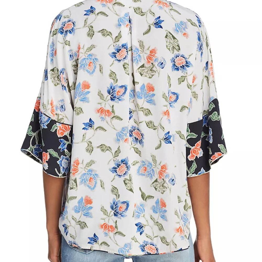 JOIE | desmonda 100% silk pajama-style floral blouse | size medium - Picture 2 of 6